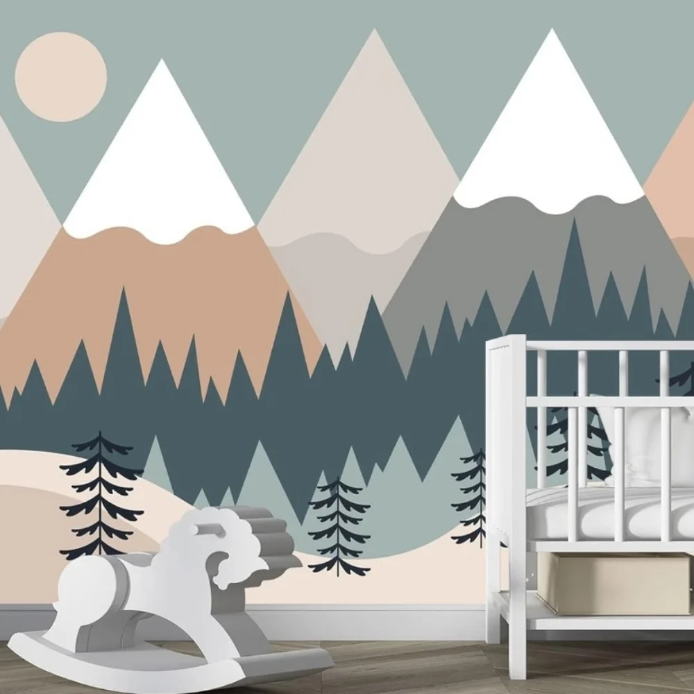 NEW Children’s Mountain & Forest Nursery Wall Mural 178